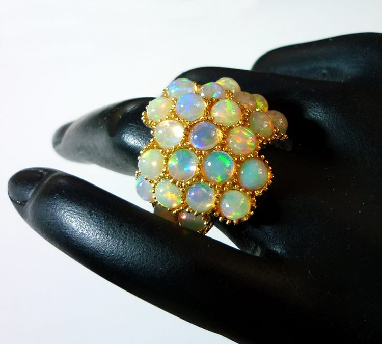 51.55CT EXCELLENT OPAL 925 STERLING SILVER RING