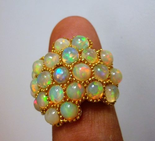 51.55CT EXCELLENT OPAL 925 STERLING SILVER RING