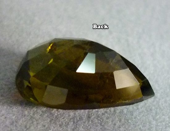 7.74CT UNHEATED SPLENDID PEAR CUT  OLIVE GREEN TOURMALINE