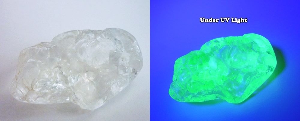 74.74CT 非常に希少な巨大でユニークな UV 反応性蛍光原石ハイアライト オパール