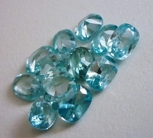 8.15CT DAZZLING NATURAL OVAL BLUE ZIRCON LOT