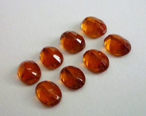 8.55CT GORGEOUS ORANGE HESSONITE LOT 8PCS