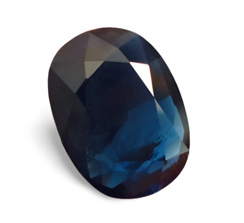 8.65CT VITREOUS HUGE FLAT CUT NATURAL DEEP BLUE SAPPHIRE