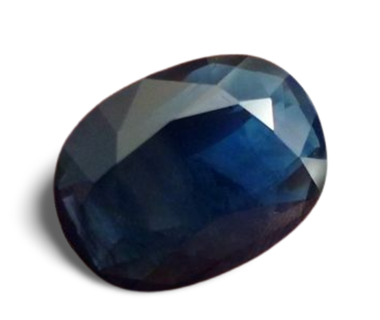 8.65CT VITREOUS HUGE FLAT CUT NATURAL DEEP BLUE SAPPHIRE