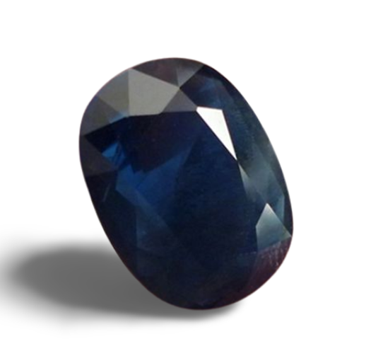 8.65CT VITREOUS HUGE FLAT CUT NATURAL DEEP BLUE SAPPHIRE