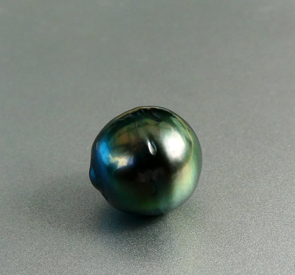 9.47CT EXCELLENT GENUINE SOUTH SEA PEACOCK GREEN GREY TAHITIAN PEARL