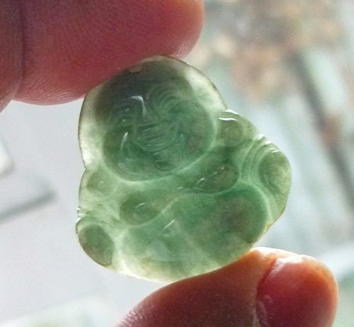 UNTREATED GREEN NATURAL A GRADE JADEITE PENDANT