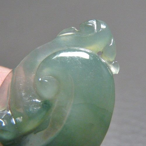 UNTREATED WATERY GREEN NATURAL A GRADE JADEITE PENDANT