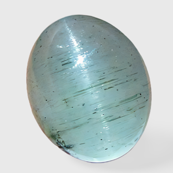 3.31CT NATURAL BLUE AQUAMARINE CAT'S EYE