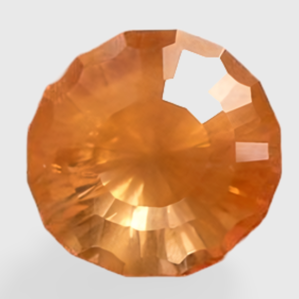 3.75CT EXCELLENT CUSTOM CUT  NATURAL ORANGE BROWN ZIRCON