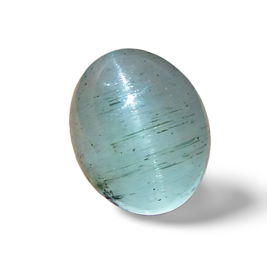 3.31CT NATURAL BLUE AQUAMARINE CAT'S EYE